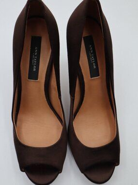 Ann Taylor Espresso Peep toe Heels